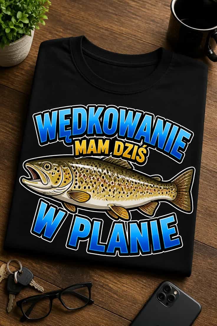 Koszulka dla wędkarzy – Wędkowanie Mam Dziś W Planie