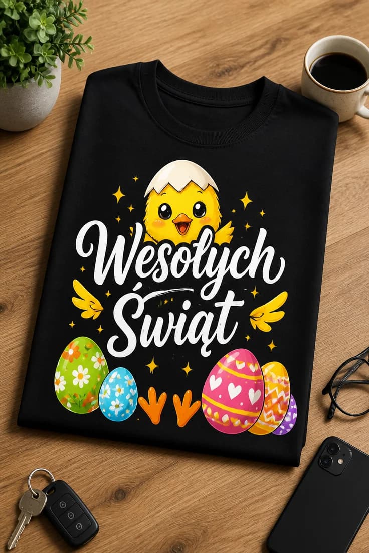 Koszulka z krótkim motywem – Wesołych Świąt 2