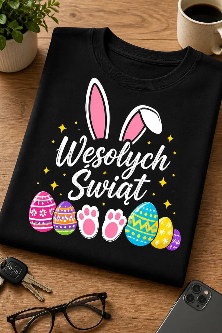 Koszulka z krótkim motywem – Wesołych Świąt