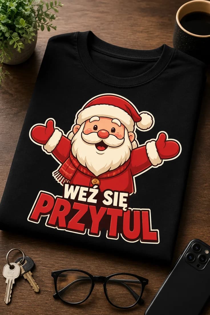 Koszulka z krótkim motywem – Weź Się Przytul 2