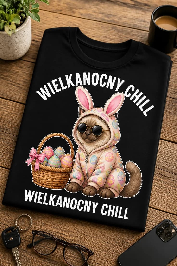 Koszulka z krótkim motywem – Wielkanocny Chill