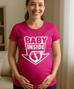 Koszulka ciążowa Baby Inside stópki