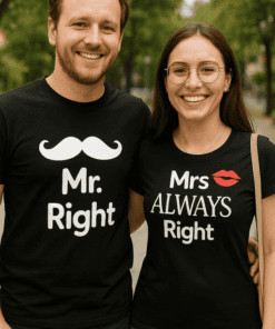 Koszulka dla par Mr Right Mrs Always Right