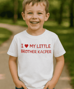 Koszulka dziecięca kocham mojego braciszka z imieniem