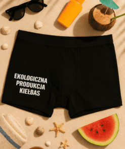 Śmieszna bielizna męska ekologiczna produkcja kiełbas