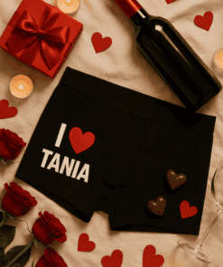 Śmieszna bielizna męska I love z imieniem