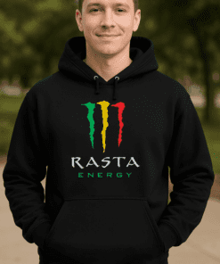 Śmieszna bluza z kapturem Rasta Energy
