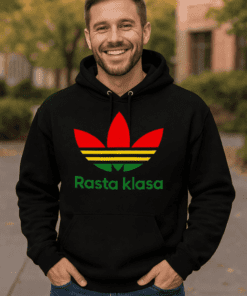 Śmieszna bluza z kapturem rasta klasa