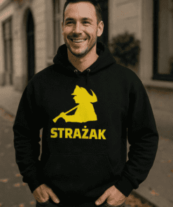 Śmieszna bluza z kapturem strażak siekiery