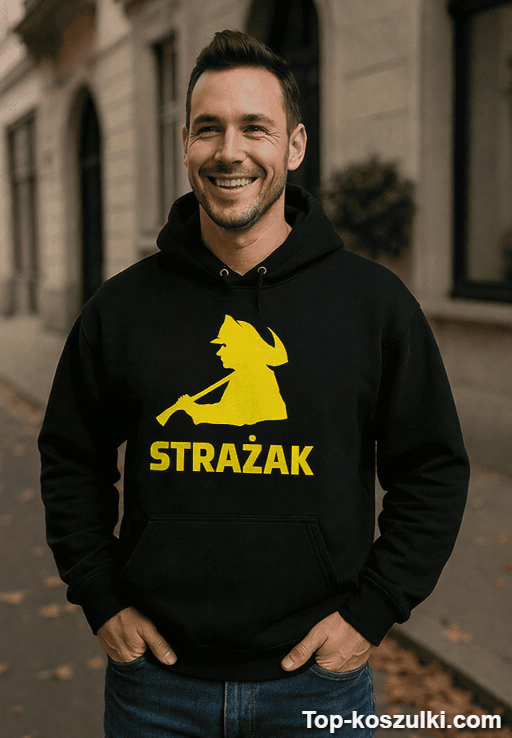 Śmieszna bluza z kapturem strażak siekiery