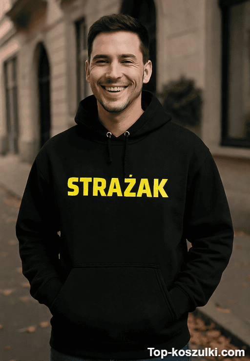 Śmieszna bluza z kapturem strażak