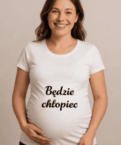 Śmieszna koszulka ciążowa będzie chłopiec
