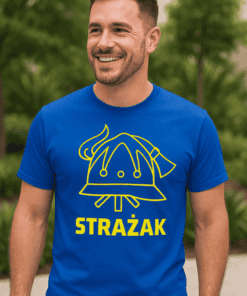 Śmieszna koszulka dla strażaka