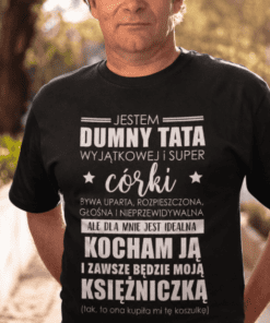 Śmieszna koszulka dumny tata córki