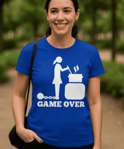 Śmieszna koszulka Game Over kuchnia
