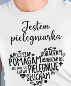 Śmieszna koszulka jestem pielęgniarką serduszko