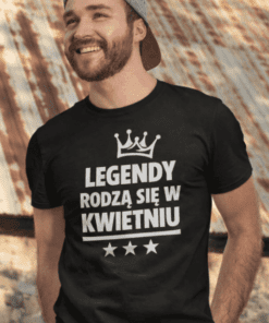 Śmieszna koszulka legendy rodzą się w kwietniu