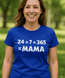 Śmieszna koszulka mama cały rok