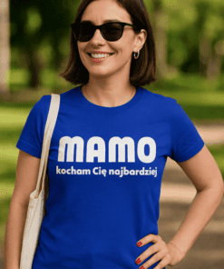 Śmieszna koszulka mamo kocham cię najbardziej