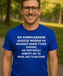 Śmieszna koszulka na wieczór kawalerski żona