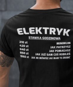Śmieszna koszulka stawka godzinowa z dowolnym zawodem