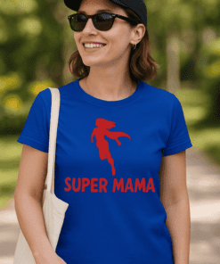 Śmieszna koszulka super mama dla mamy