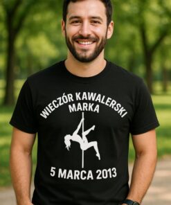 Śmieszna koszulka wieczór kawalerski striptiz