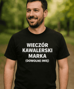 Śmieszna koszulka wieczór kawalerski z imieniem
