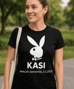 Śmieszna koszulka wieczór panieński z imieniem