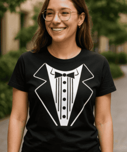 Śmieszna koszulka z frakiem