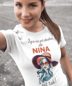 Śmieszna koszulka życie nie idealne z dowolnym imieniem