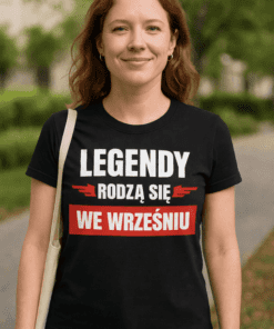 Śmieszna koszulka legendy rodzą się w miesiącu