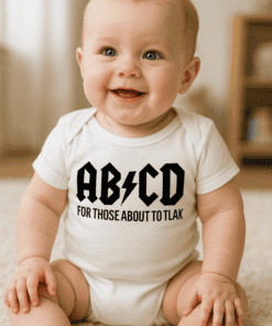 Śmieszne body niemowlęce abcd