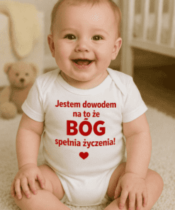 Śmieszne body niemowlęce Bóg spełnia życzenia