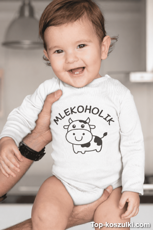 Śmieszne body niemowlęce mlekoholik