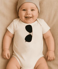 Śmieszne body niemowlęce okulary