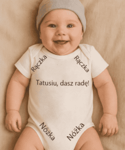 Śmieszne body niemowlęce tatusiu dasz radę