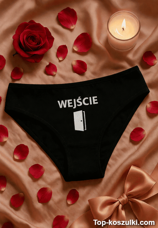 Śmieszne damskie majtki wejście