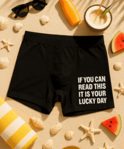 Śmieszne męskie bokserki if you can read this