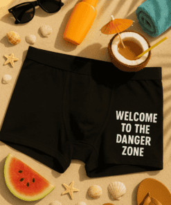Śmieszne męskie bokserki welcome to the danger zone