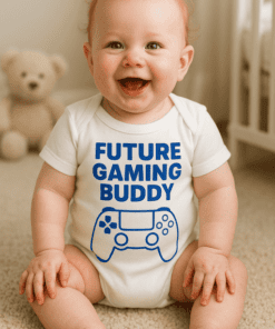 Śmieszne body niemowlęce future gaming buddy