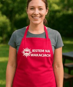 Śmieszny fartuch jestem na wakacjach