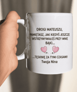 Śmieszny kubek bąki z dowolnym imieniem