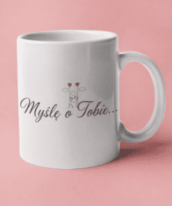 Śmieszny kubek myślę o Tobie