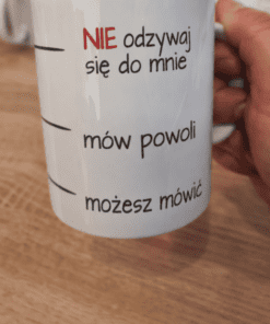 Śmieszny kubek nie odzywaj się do mnie