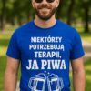 Śmieszna koszulka piwo terapia