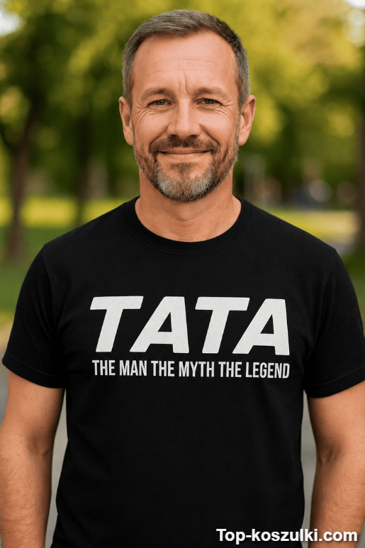 Śmieszna koszulka tata the man the myth the legend