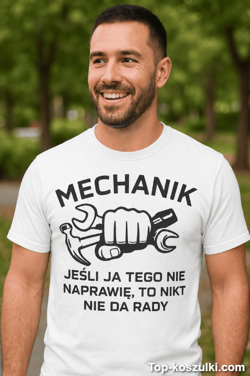 Śmieszna koszulka wszystko naprawię dowolny zawód