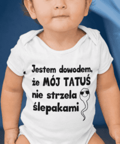 Śmieszne body niemowlęce tatuś nie strzela ślepakami