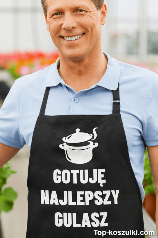 Śmieszny fartuch gotuję najlepszy gulasz